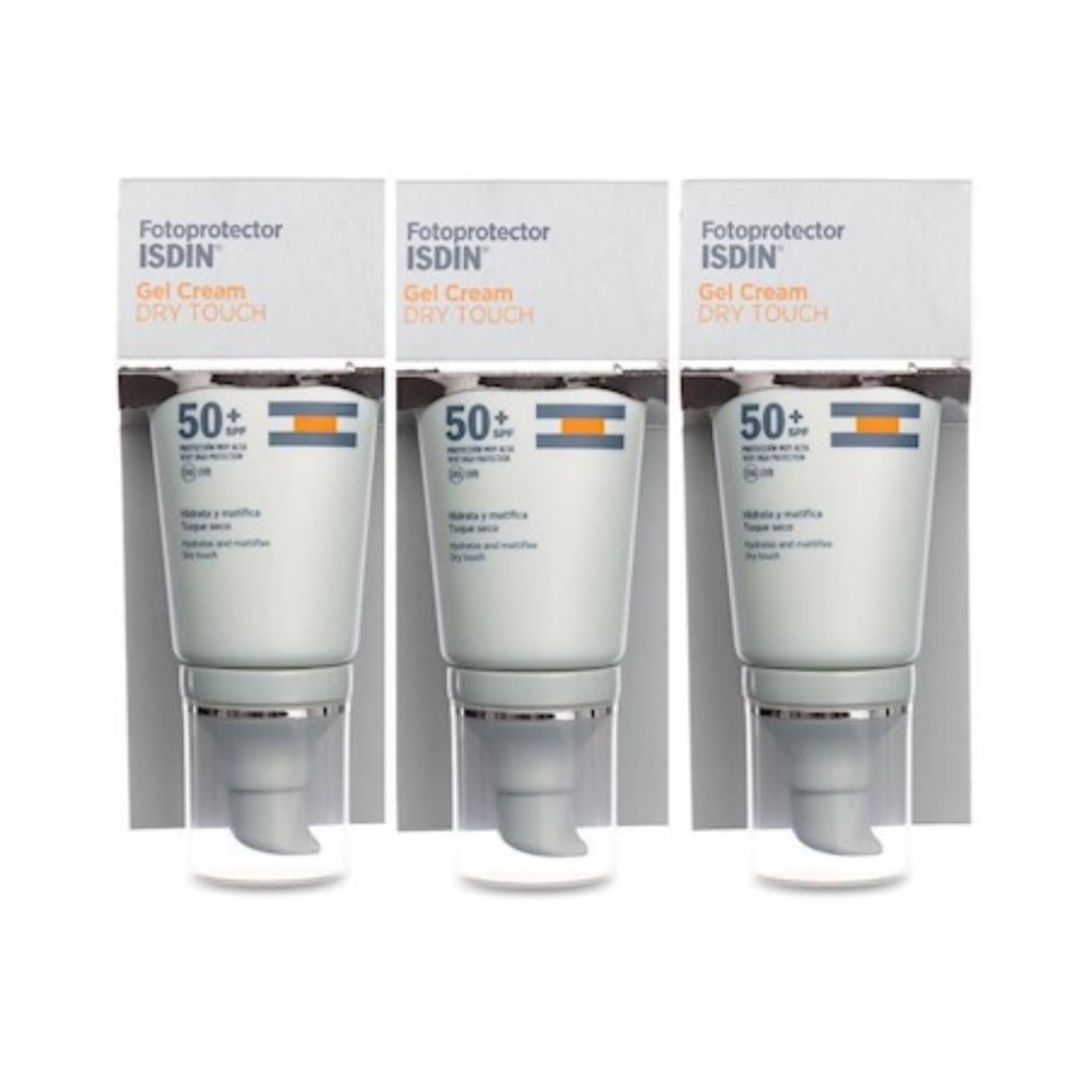Trio Fotoprotector Facial Piel Grasa Gel Cream Dry Touch SPF 50+ 50ml ISDIN